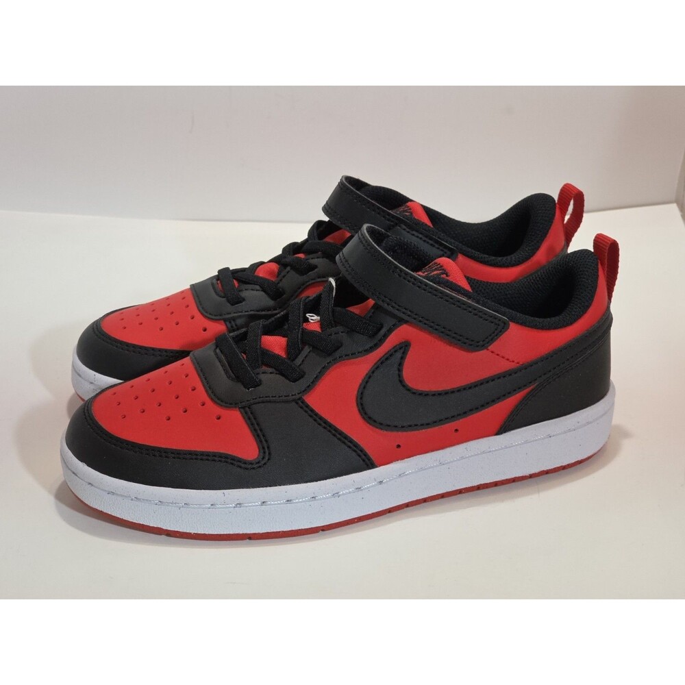 Court Borough Low Recraft Shoes Youth Size 3Y Red Black Sneakers DV5457 600